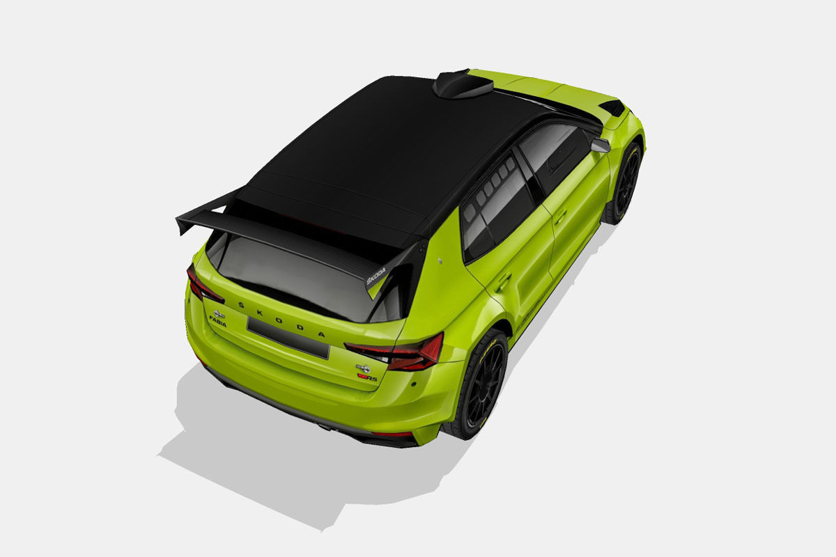 Skoda Fabia RS Rally2 2023 Low-poly 3D model_10
