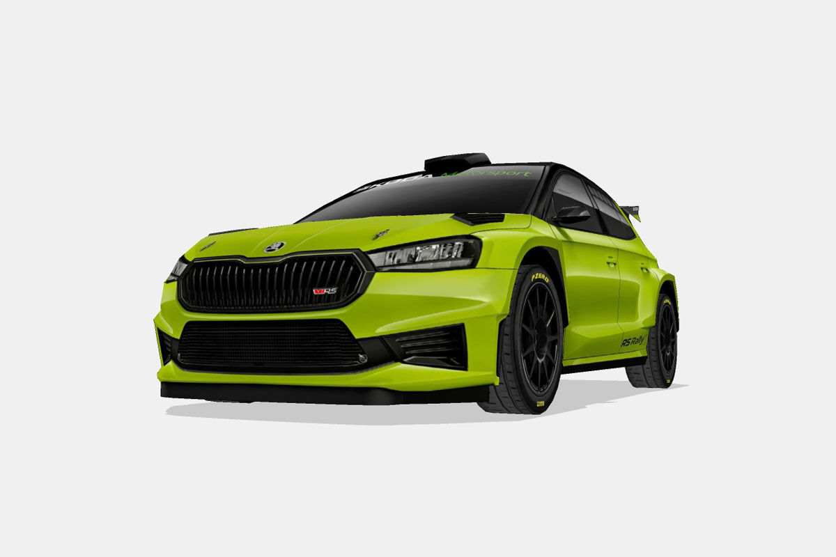 Skoda Fabia RS Rally2 2023 Low-poly 3D model_4