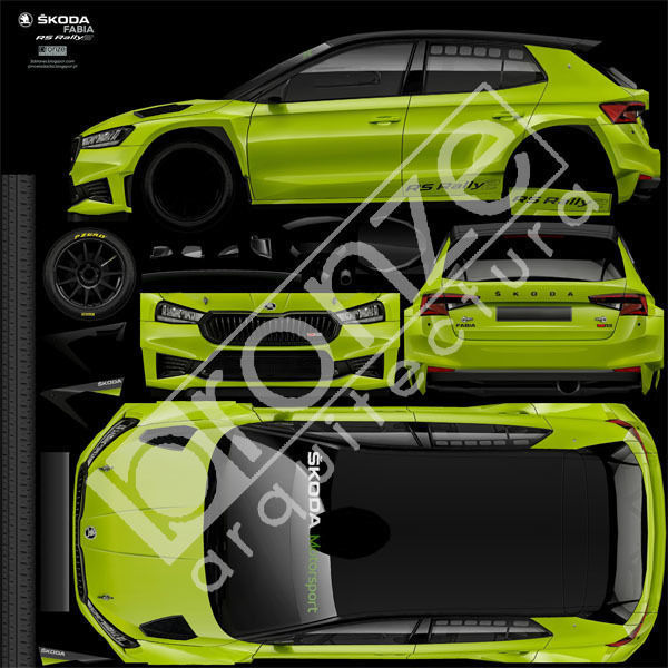 Skoda Fabia RS Rally2 2023 Low-poly 3D model_22