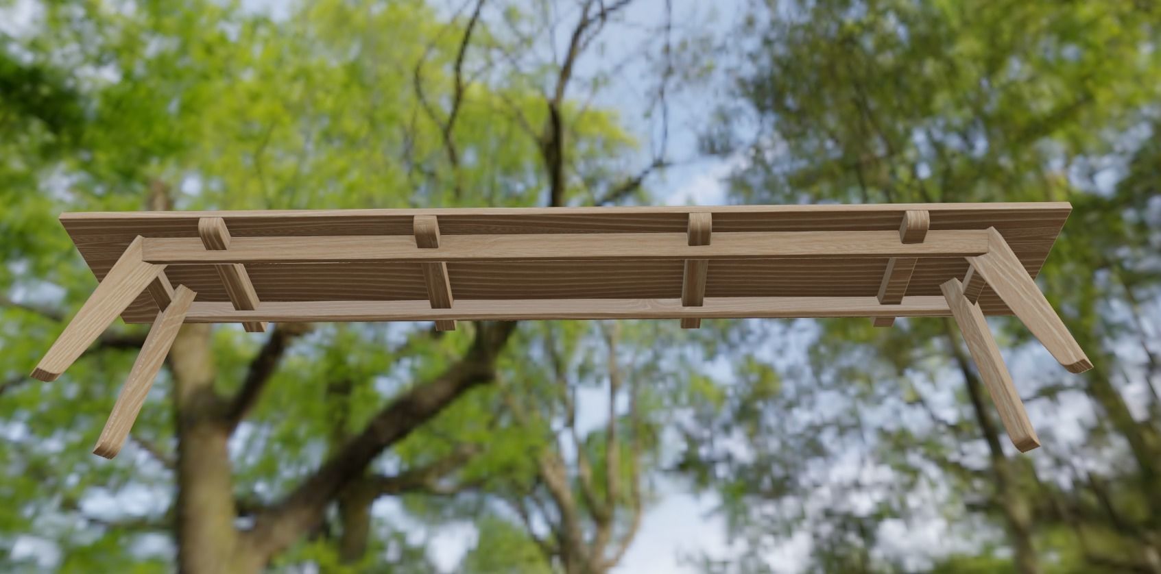 exterior chair Low-poly 3D model_1