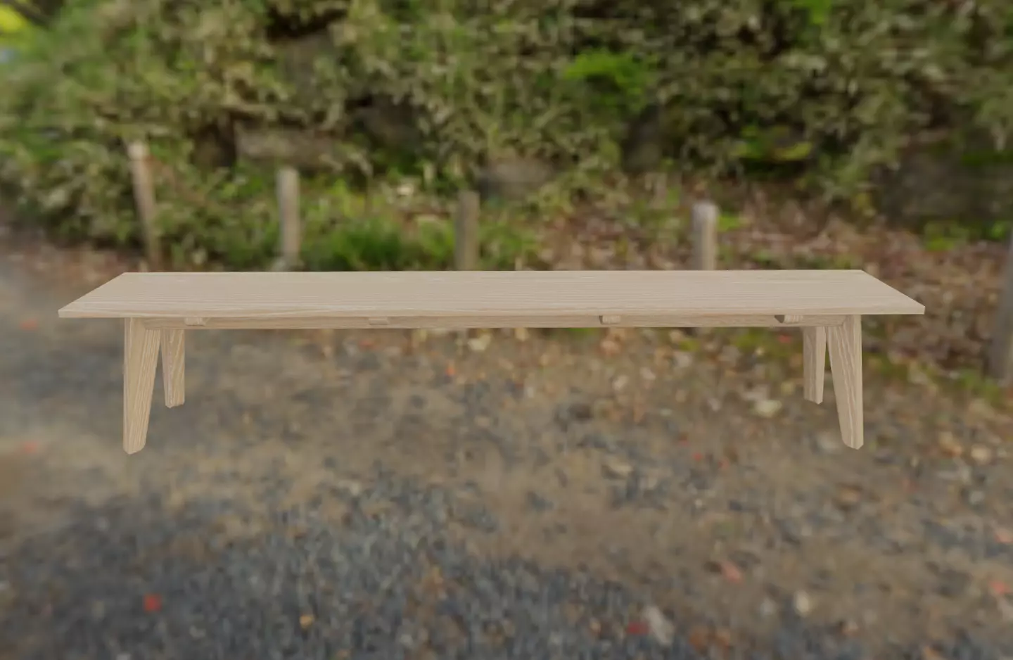 exterior chair Low-poly 3D model_0