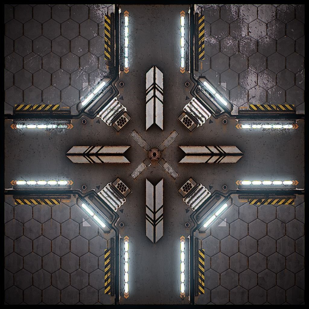 PBR Sci-Fi Texture Pack 18 Low-poly 3D model_5