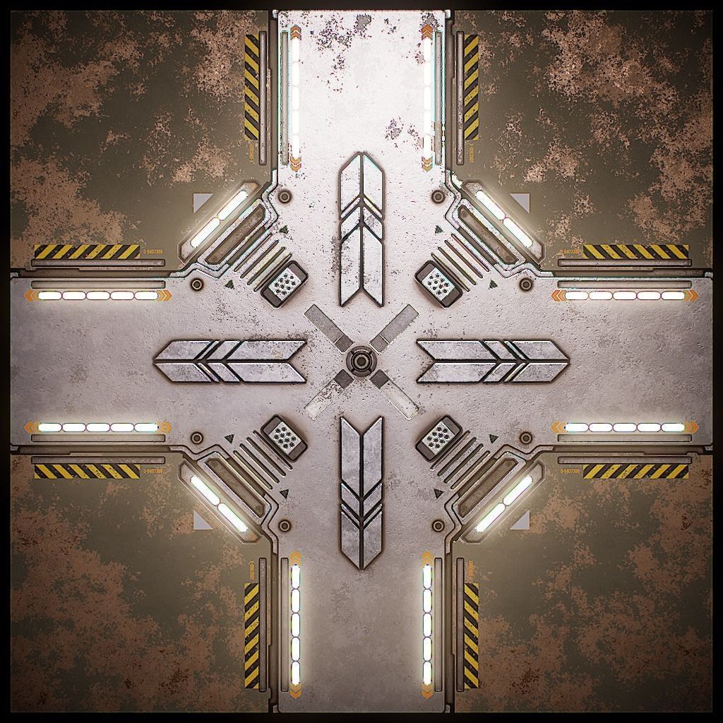 PBR Sci-Fi Texture Pack 18 Low-poly 3D model_14