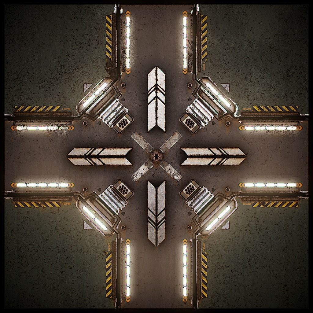 PBR Sci-Fi Texture Pack 18 Low-poly 3D model_11