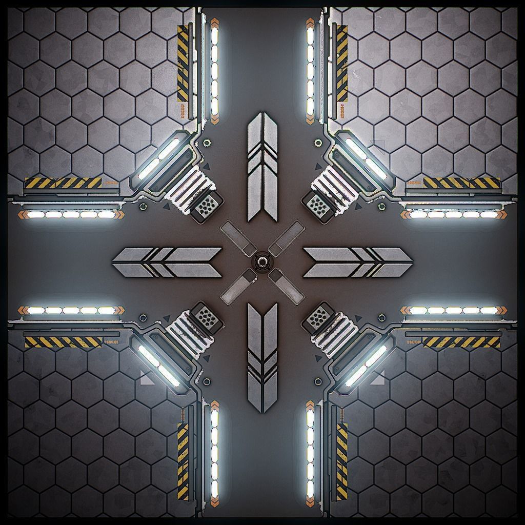 PBR Sci-Fi Texture Pack 18 Low-poly 3D model_2