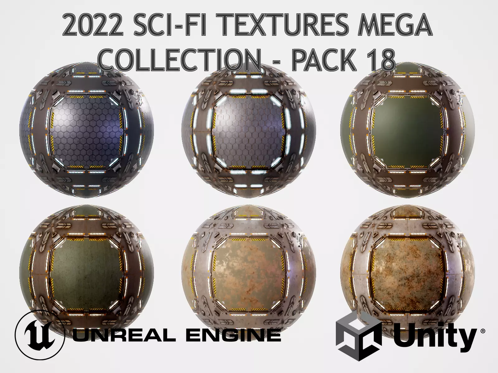PBR Sci-Fi Texture Pack 18 Low-poly 3D model_0