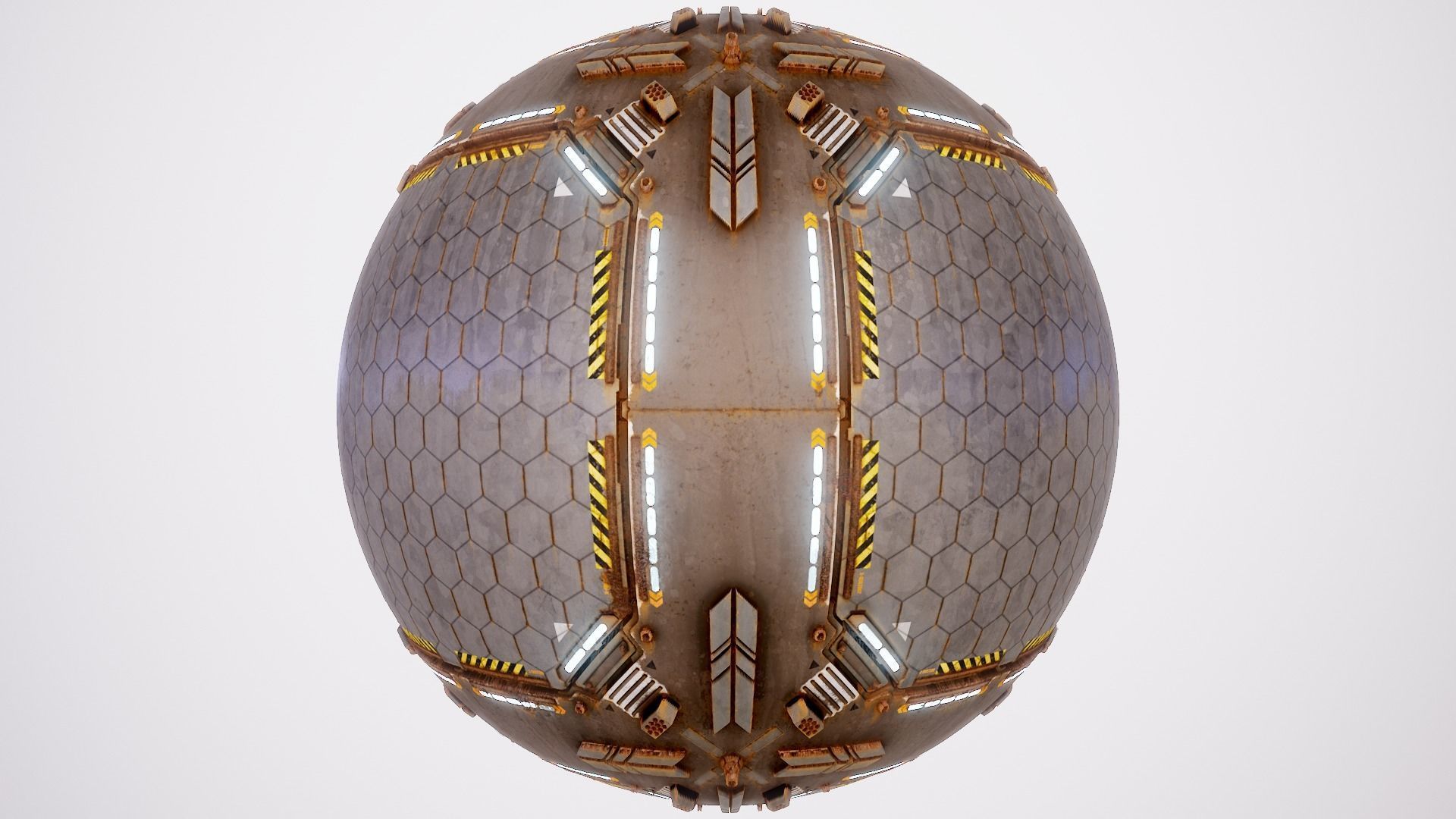 PBR Sci-Fi Texture Pack 18 Low-poly 3D model_4