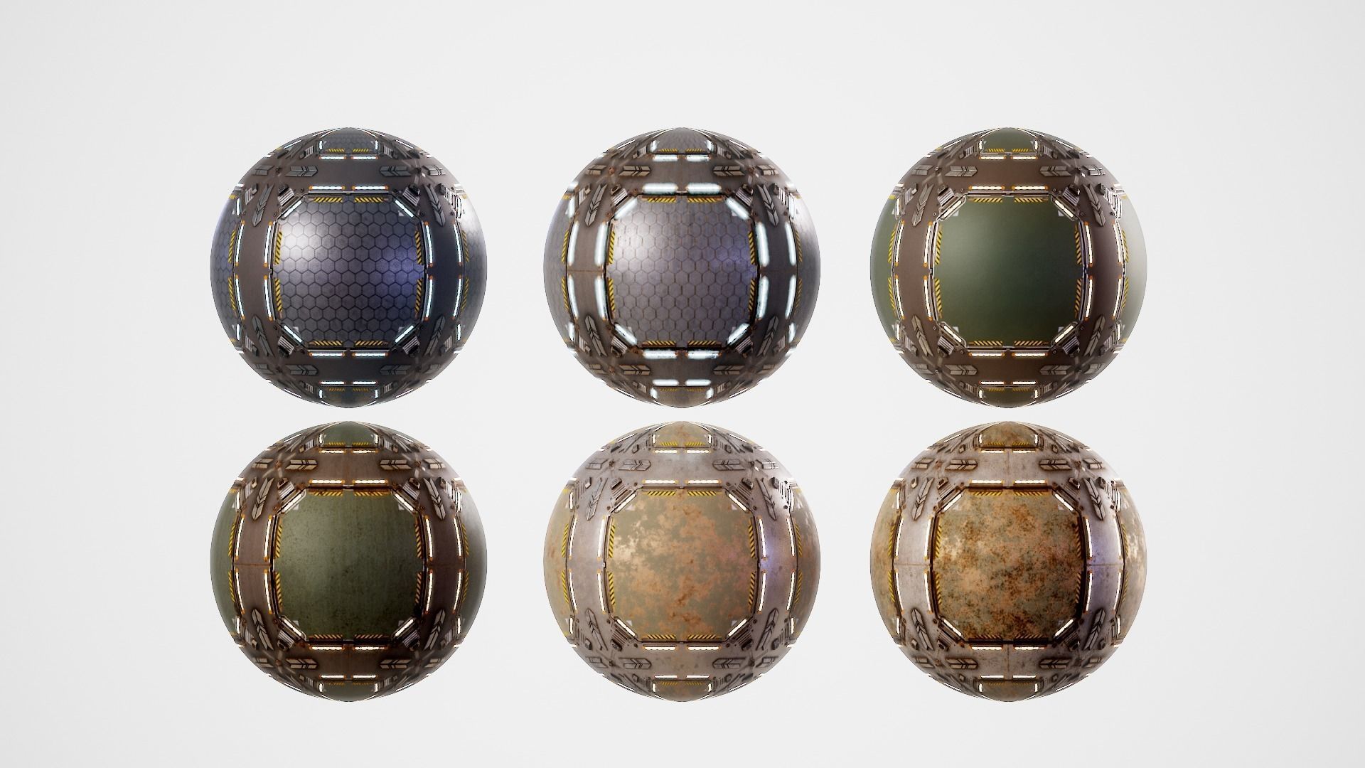 PBR Sci-Fi Texture Pack 18 Low-poly 3D model_19