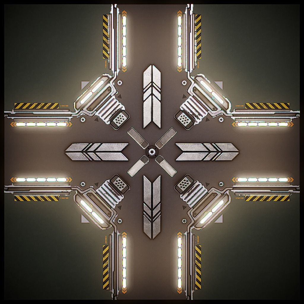 PBR Sci-Fi Texture Pack 18 Low-poly 3D model_8