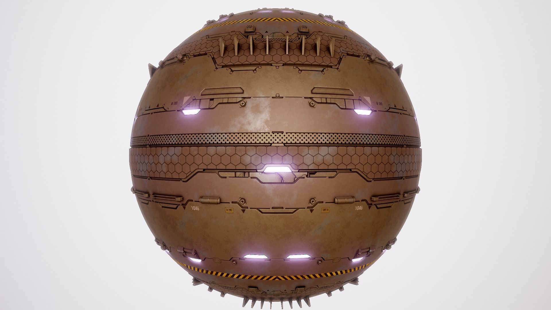 PBR Sci-Fi Texture Pack 19 Low-poly 3D model_13