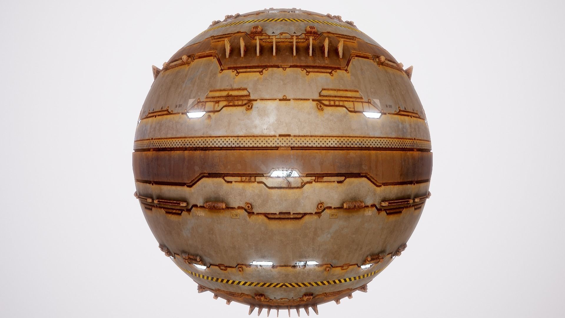 PBR Sci-Fi Texture Pack 19 Low-poly 3D model_4