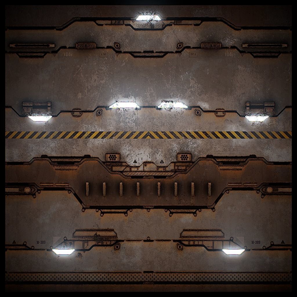 PBR Sci-Fi Texture Pack 19 Low-poly 3D model_5