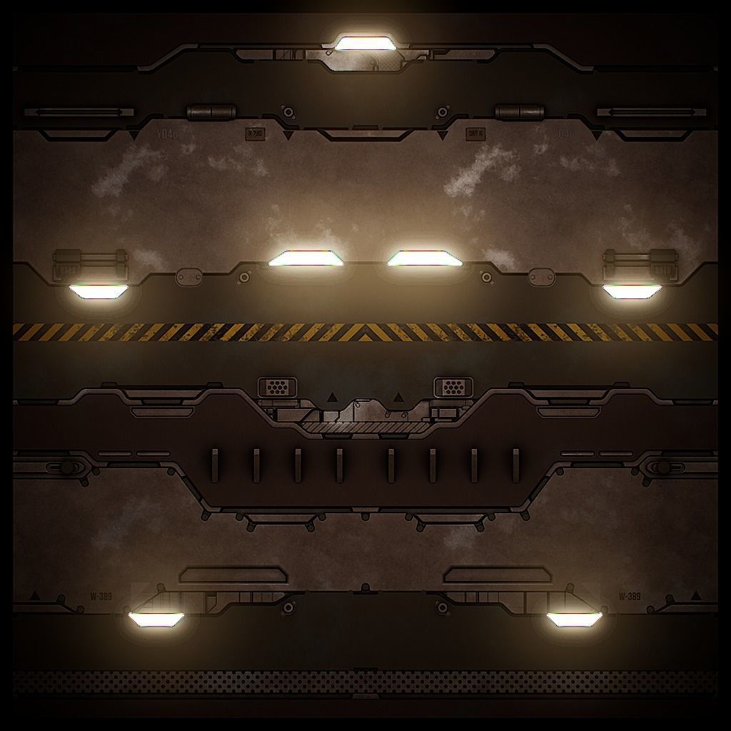 PBR Sci-Fi Texture Pack 19 Low-poly 3D model_8