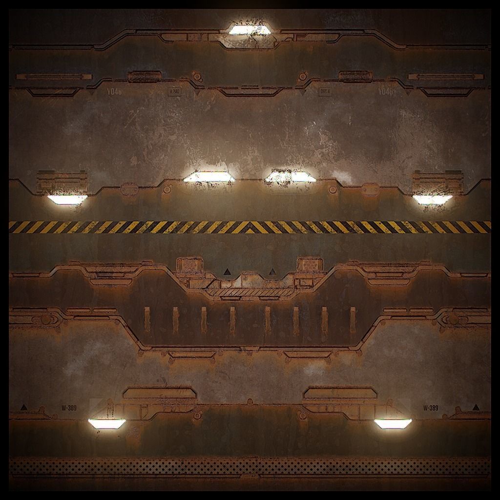 PBR Sci-Fi Texture Pack 19 Low-poly 3D model_11