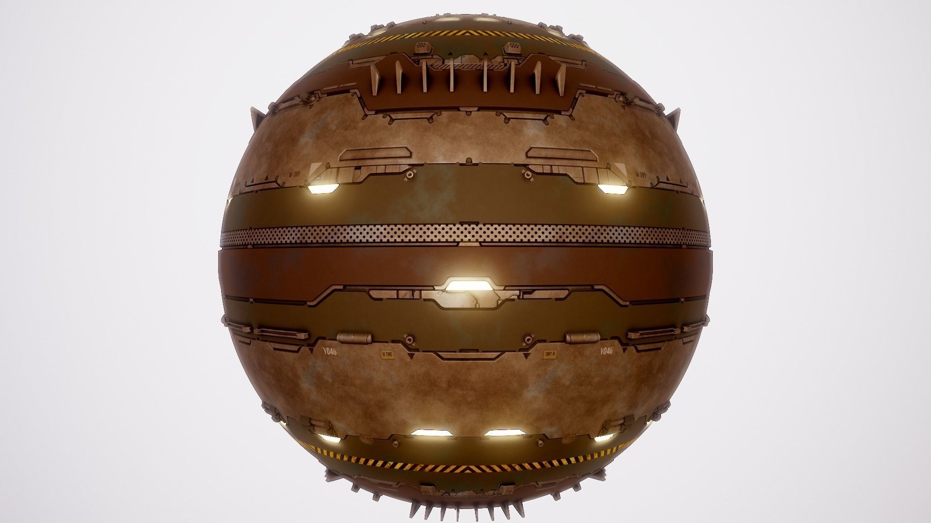 PBR Sci-Fi Texture Pack 19 Low-poly 3D model_7