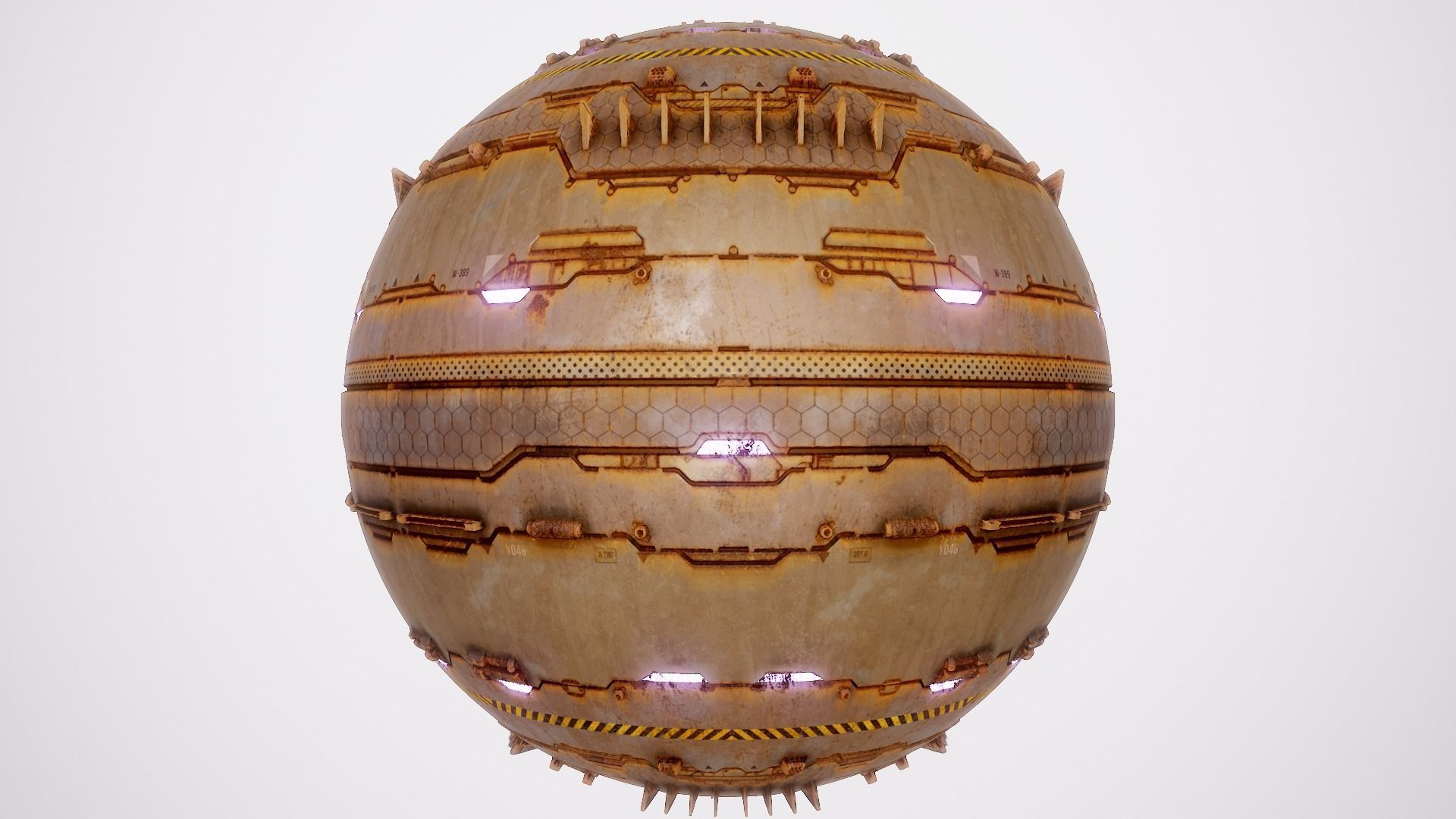 PBR Sci-Fi Texture Pack 19 Low-poly 3D model_16