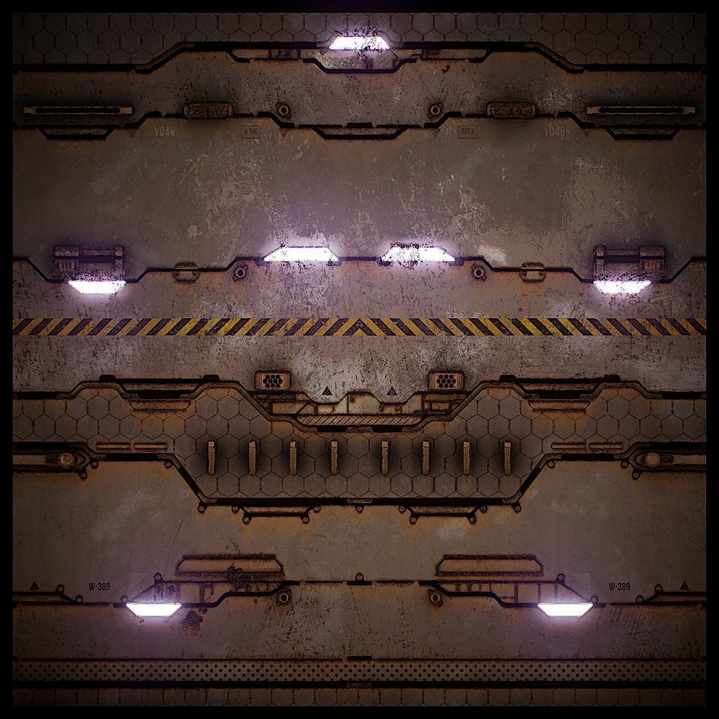 PBR Sci-Fi Texture Pack 19 Low-poly 3D model_17