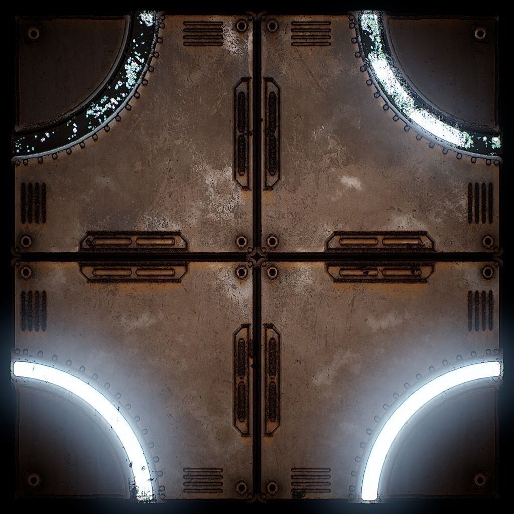 PBR Sci-Fi Texture Pack 20 Low-poly 3D model_5