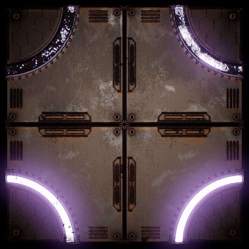 PBR Sci-Fi Texture Pack 20 Low-poly 3D model_11