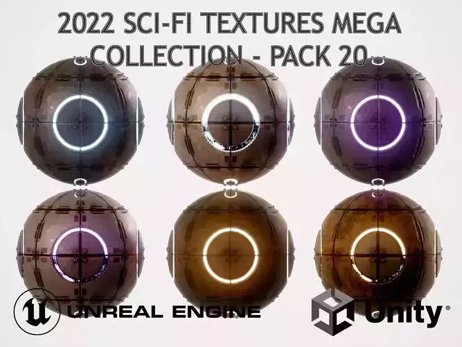 PBR Sci-Fi Texture Pack 20 Low-poly 3D model
