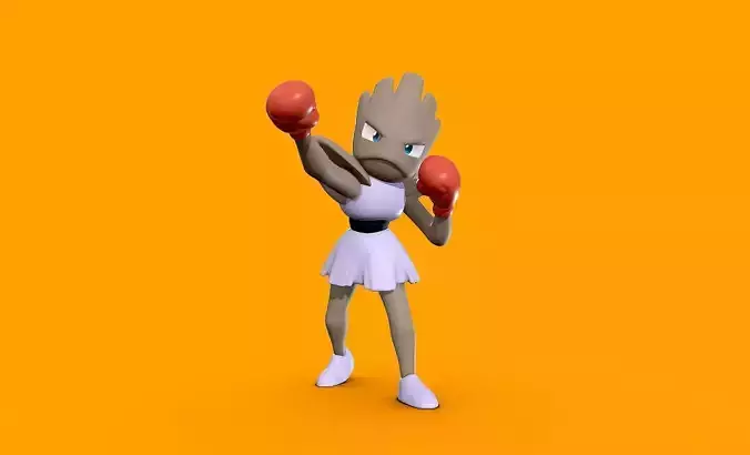 Hitmonchan - 3D print cartoon girl