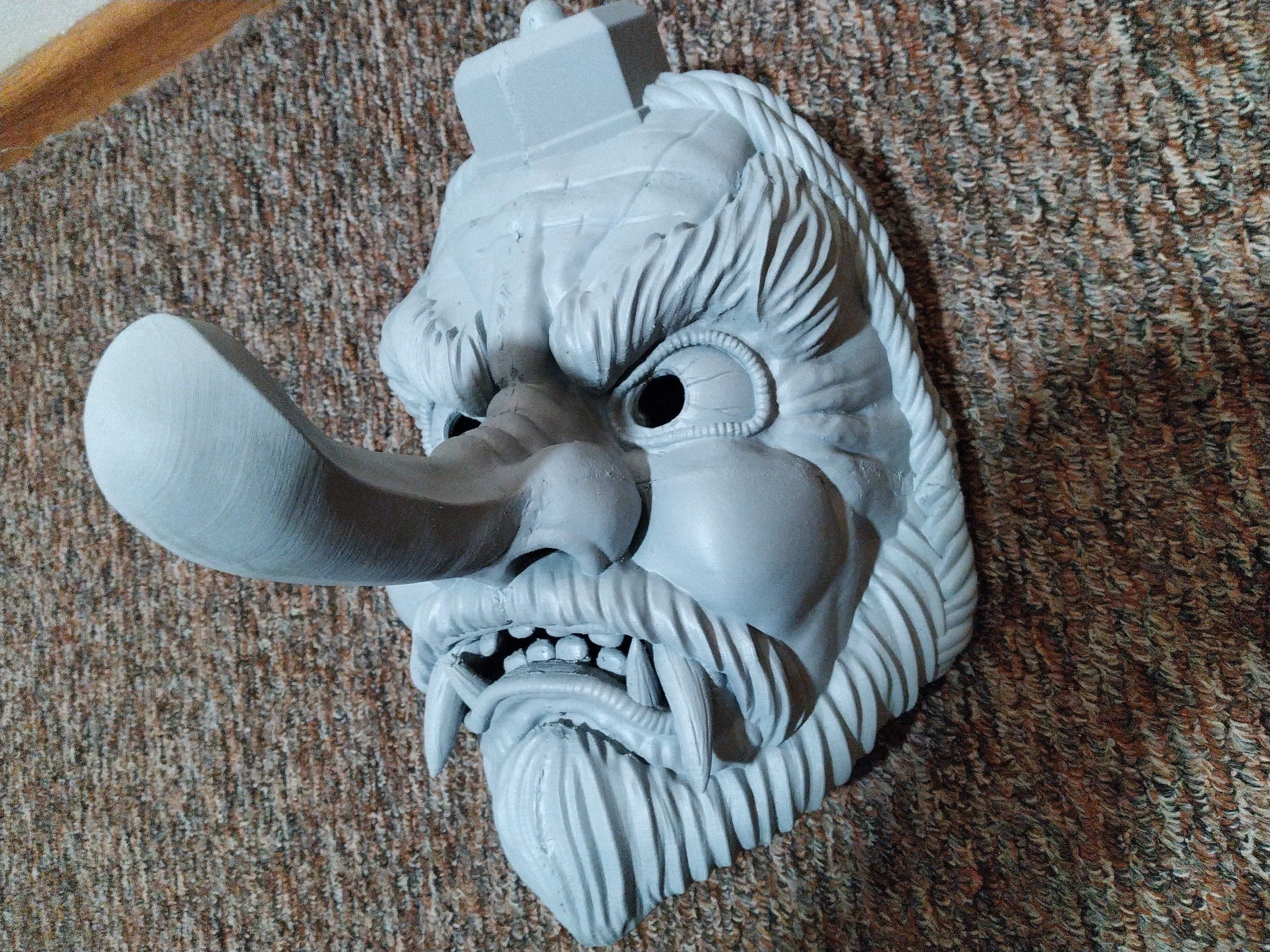 Tengu mask 3D print model_8