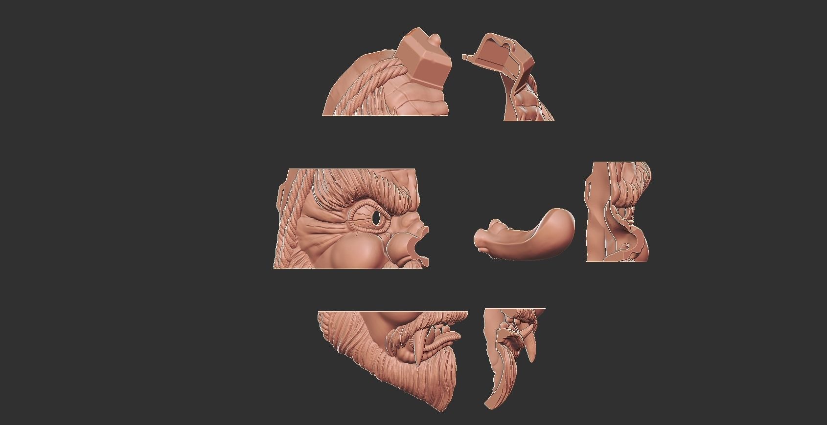 Tengu mask 3D print model_3