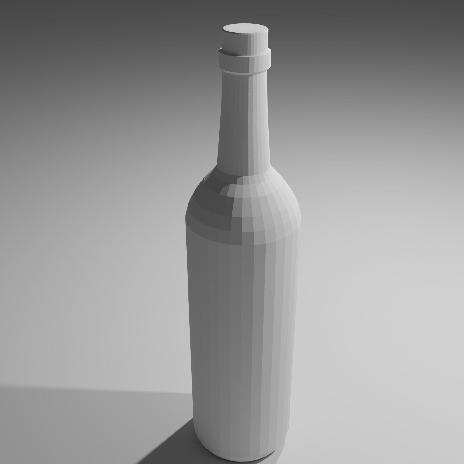 Low poly bottle 3D model_4