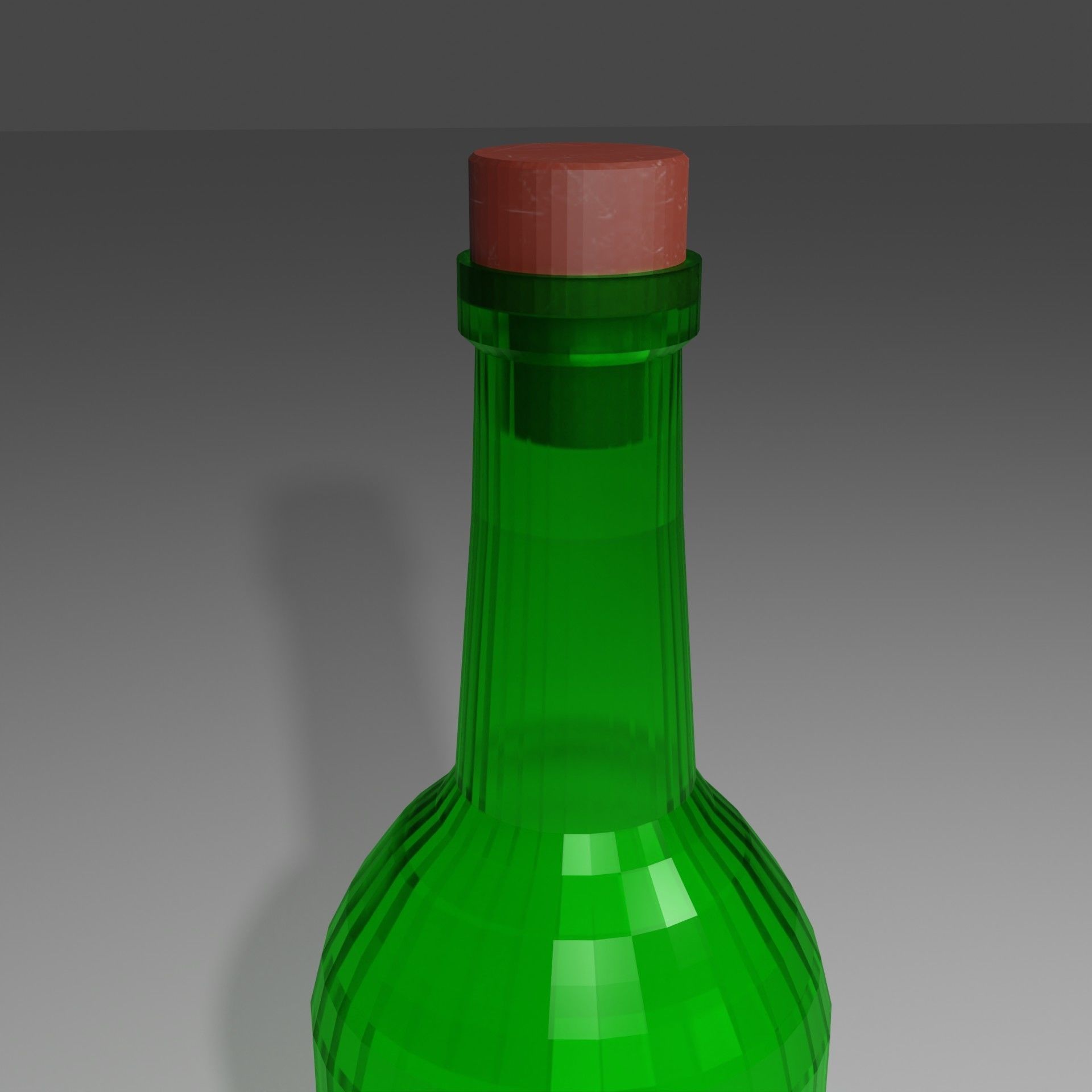 Low poly bottle 3D model_1