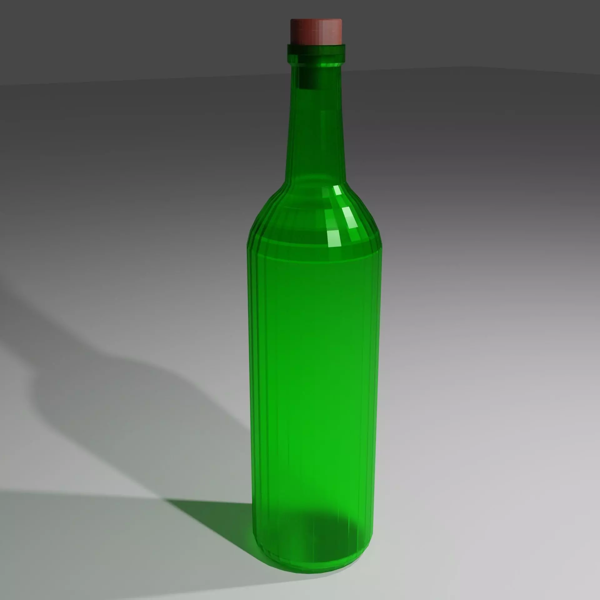 Low poly bottle 3D model_0
