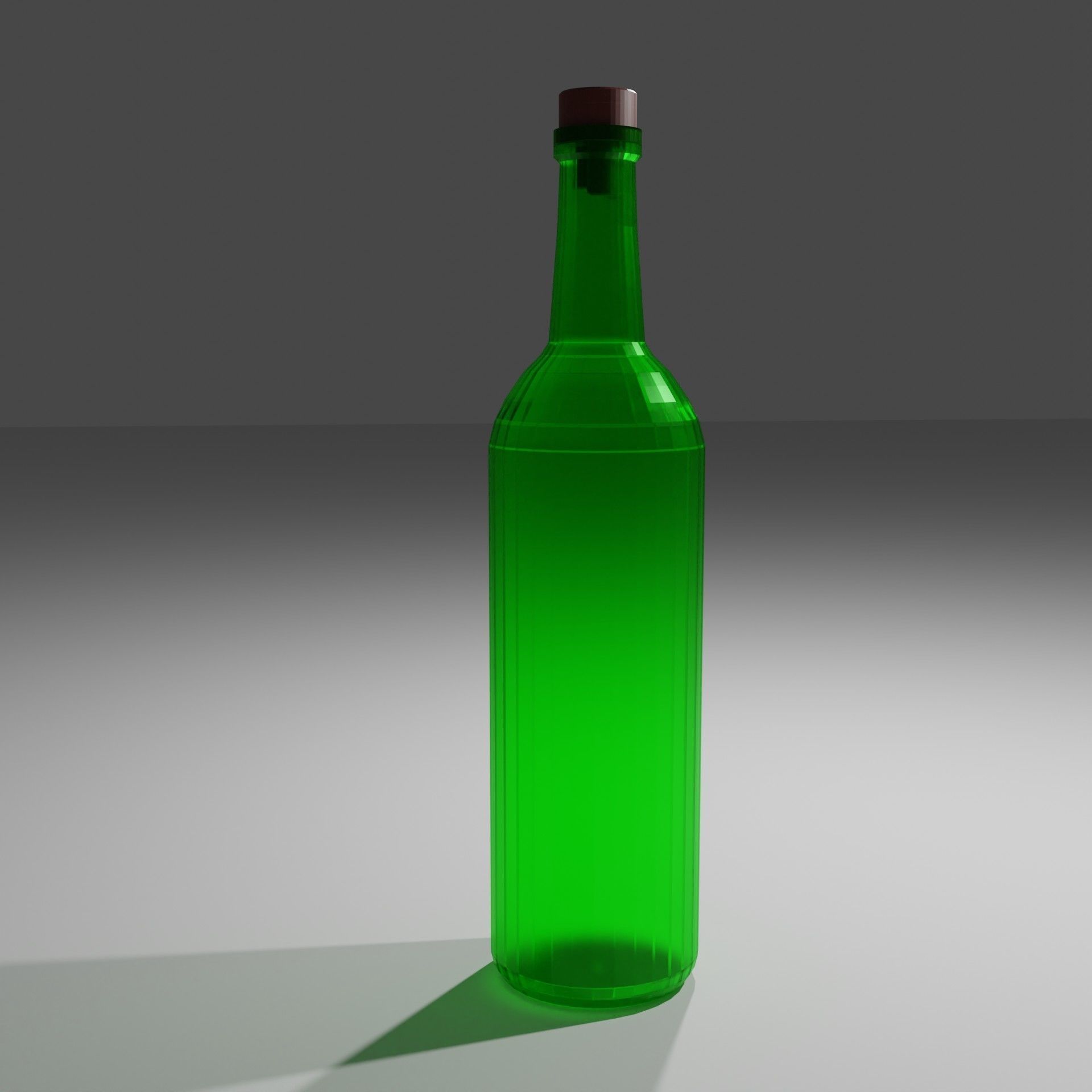 Low poly bottle 3D model_2