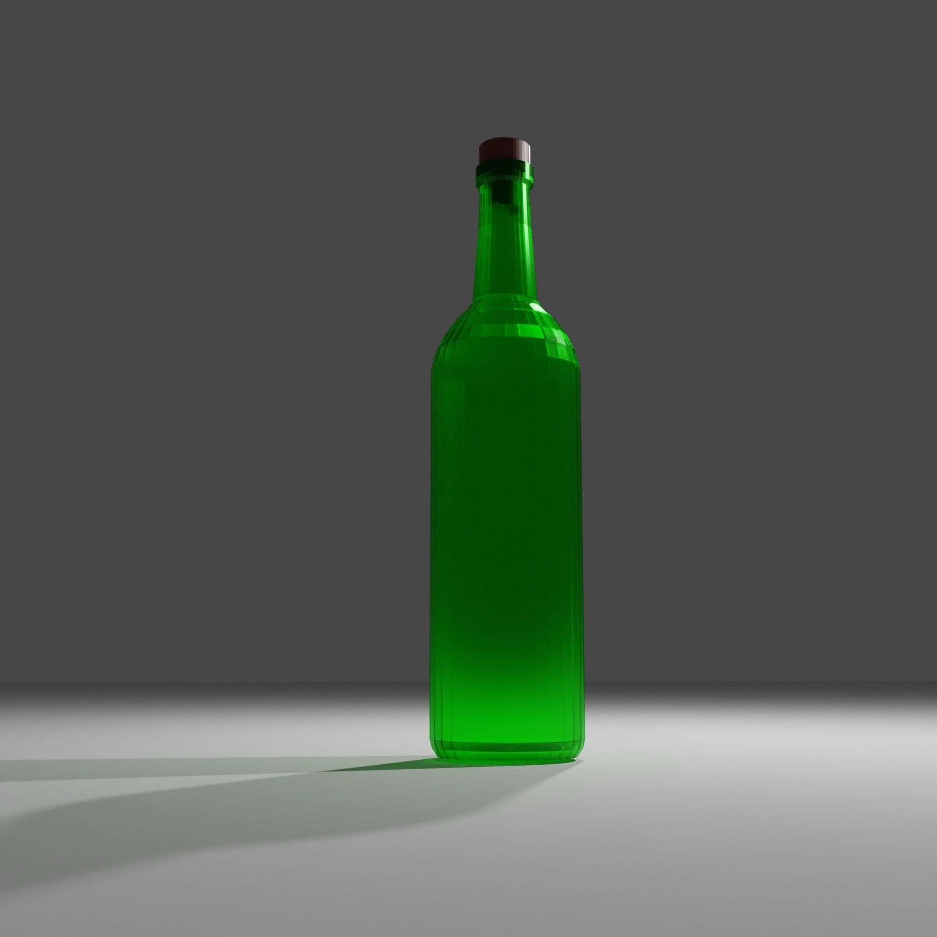 Low poly bottle 3D model_3