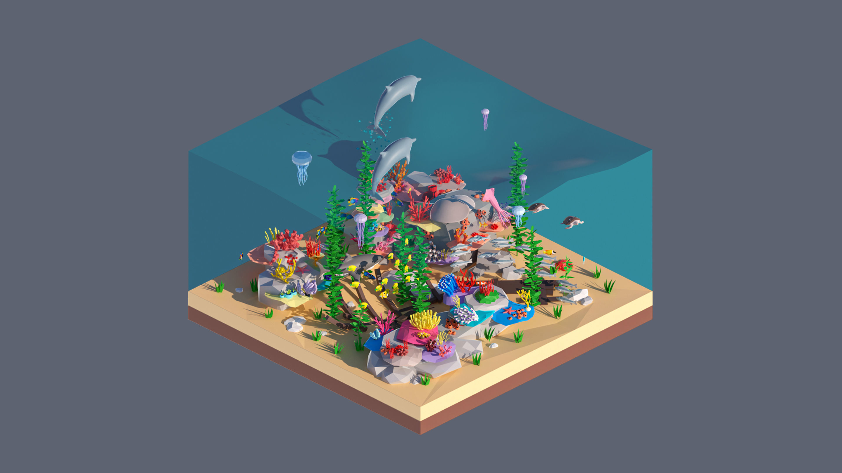 land 91A Low-poly 3D model_3