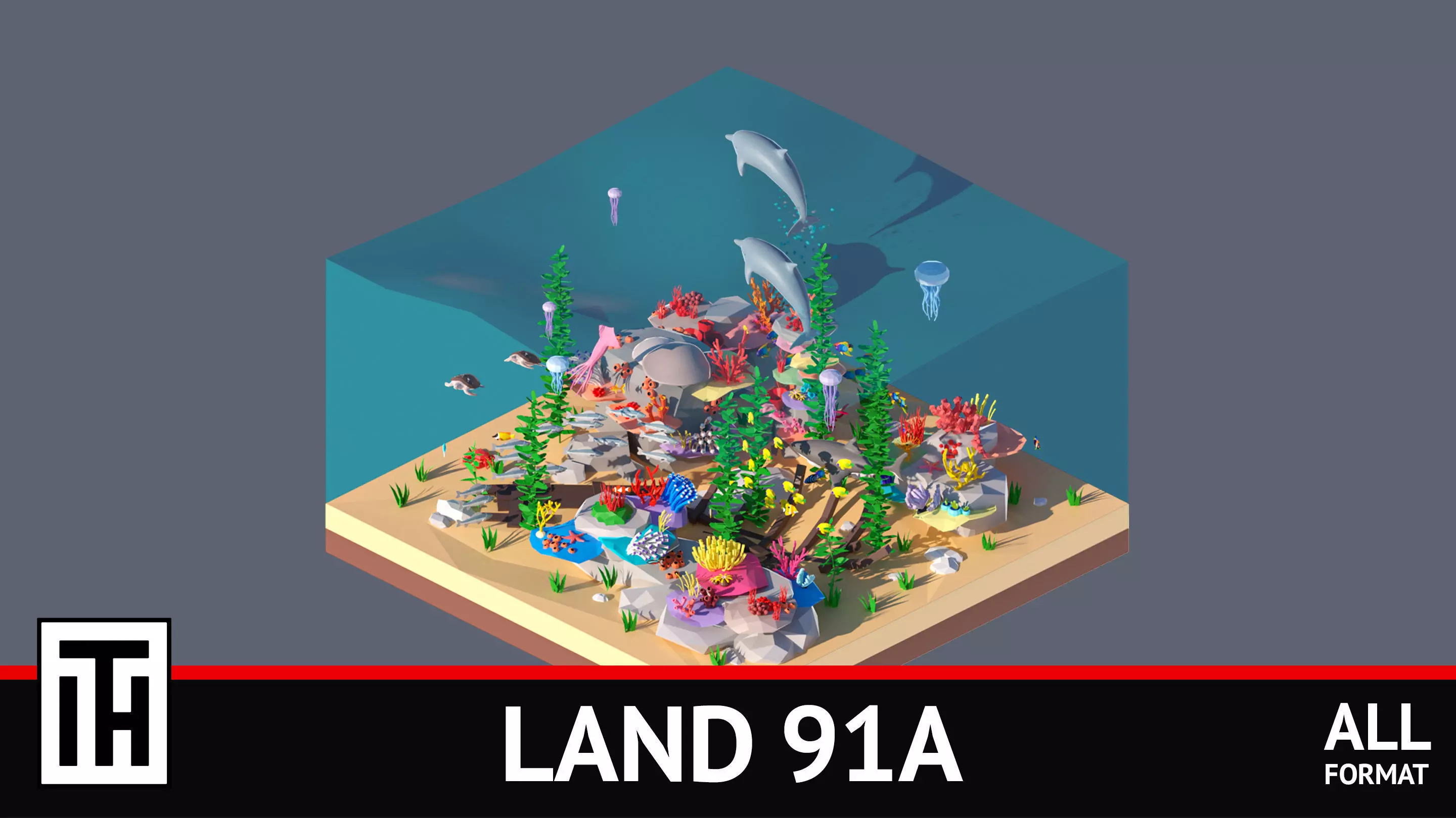 land 91A Low-poly 3D model_0