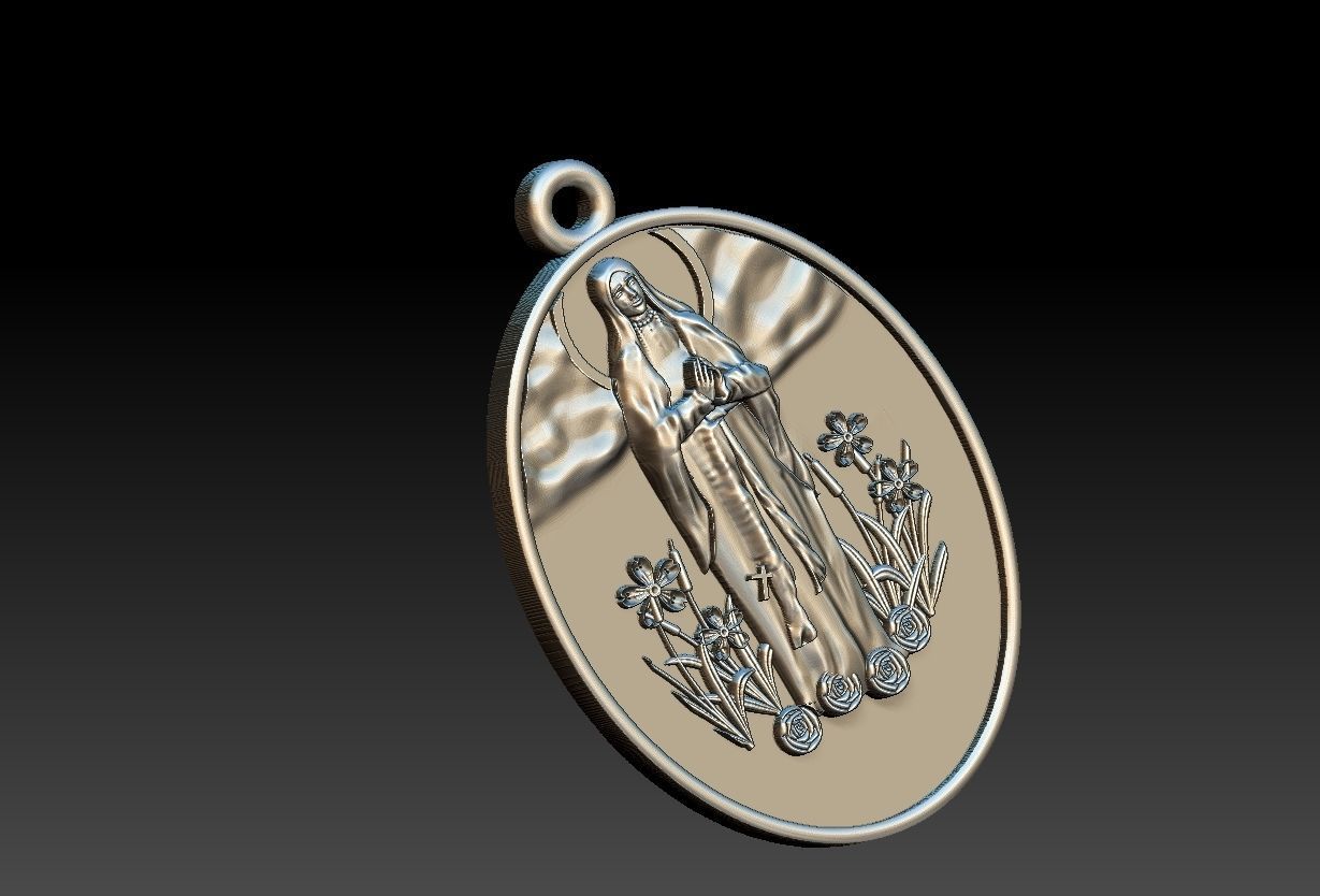 Our Lady of Lourdes - Nossa Senhora de Lourdes 3D print model_18