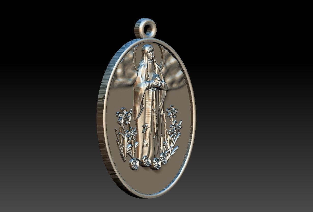 Our Lady of Lourdes - Nossa Senhora de Lourdes 3D print model_2