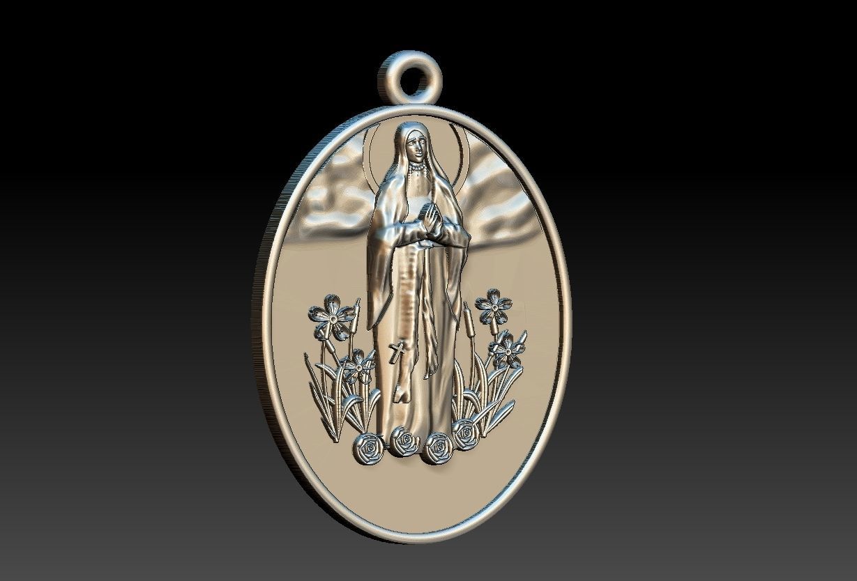 Our Lady of Lourdes - Nossa Senhora de Lourdes 3D print model_1