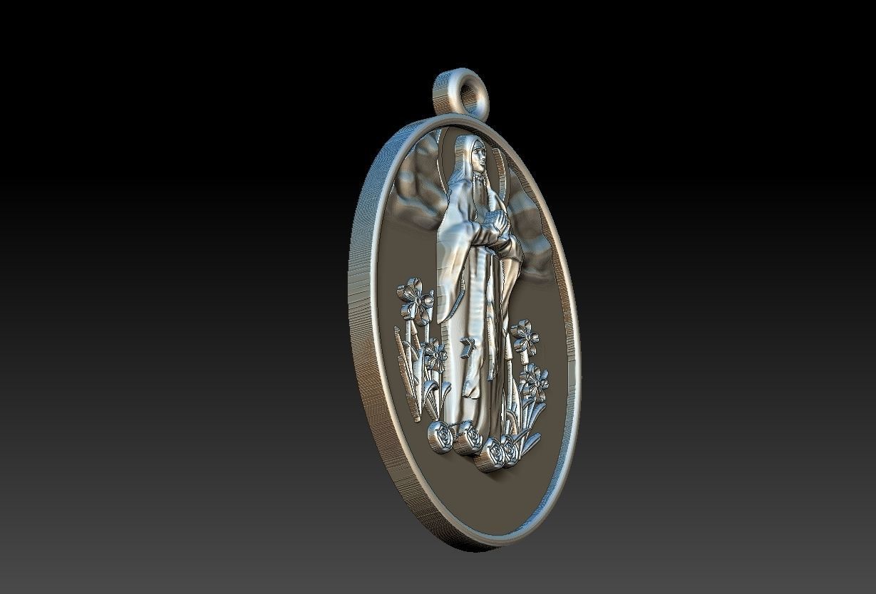 Our Lady of Lourdes - Nossa Senhora de Lourdes 3D print model_5