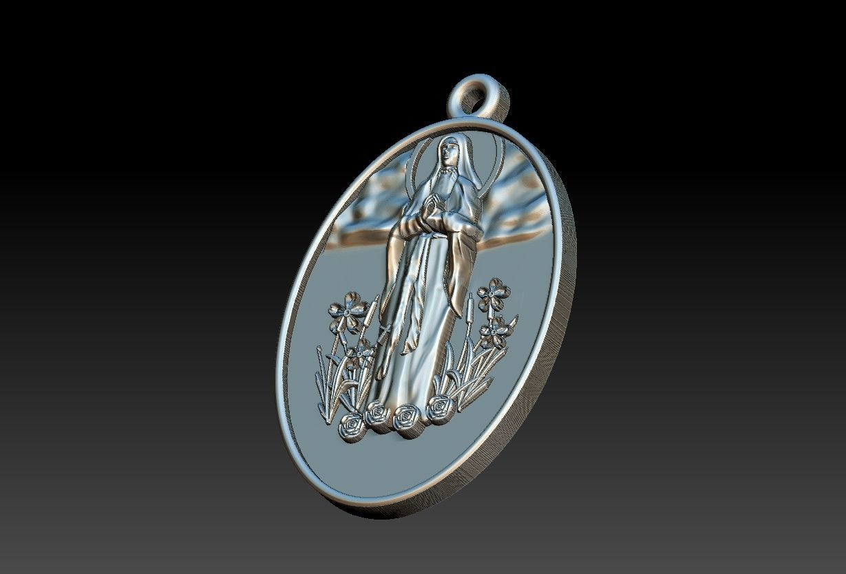 Our Lady of Lourdes - Nossa Senhora de Lourdes 3D print model_13