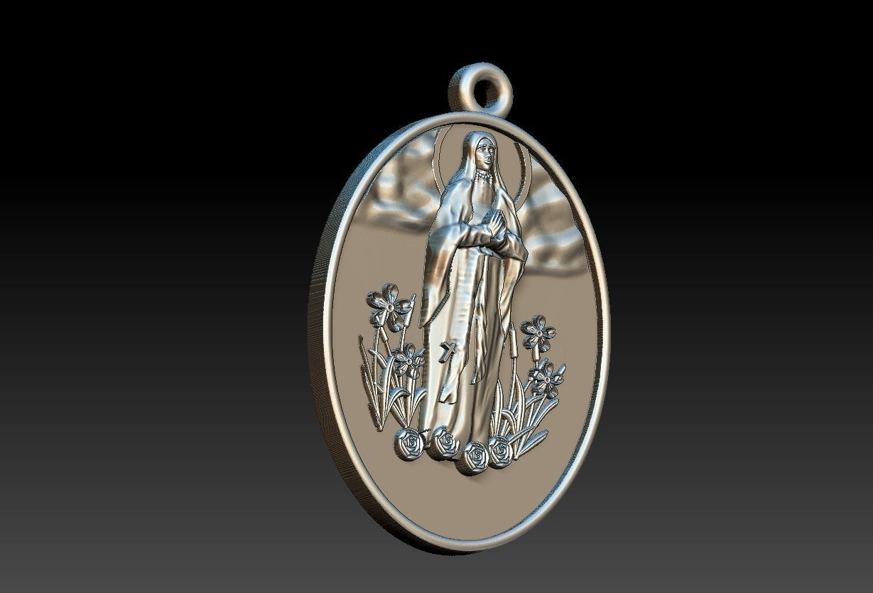 Our Lady of Lourdes - Nossa Senhora de Lourdes 3D print model_4