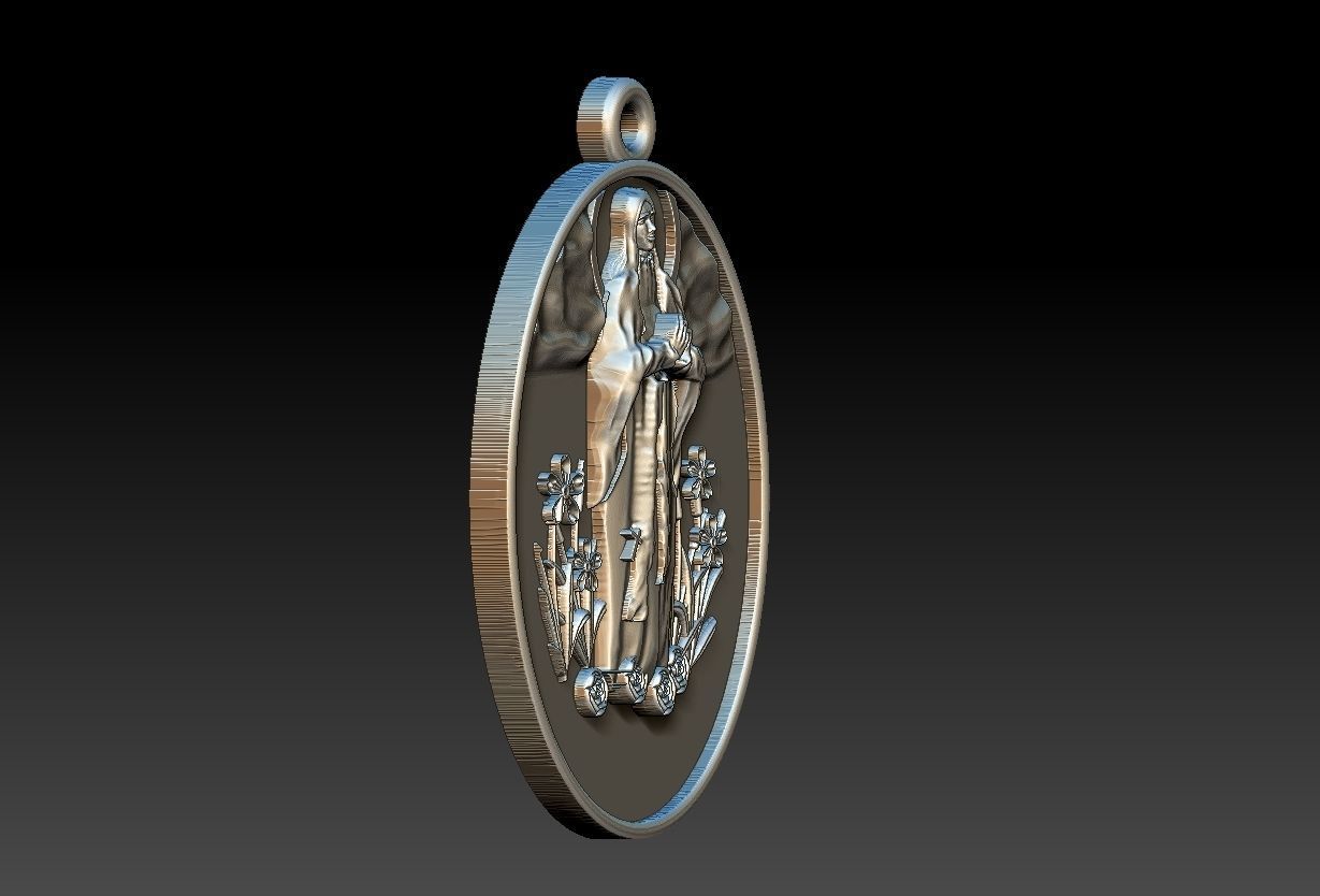 Our Lady of Lourdes - Nossa Senhora de Lourdes 3D print model_3