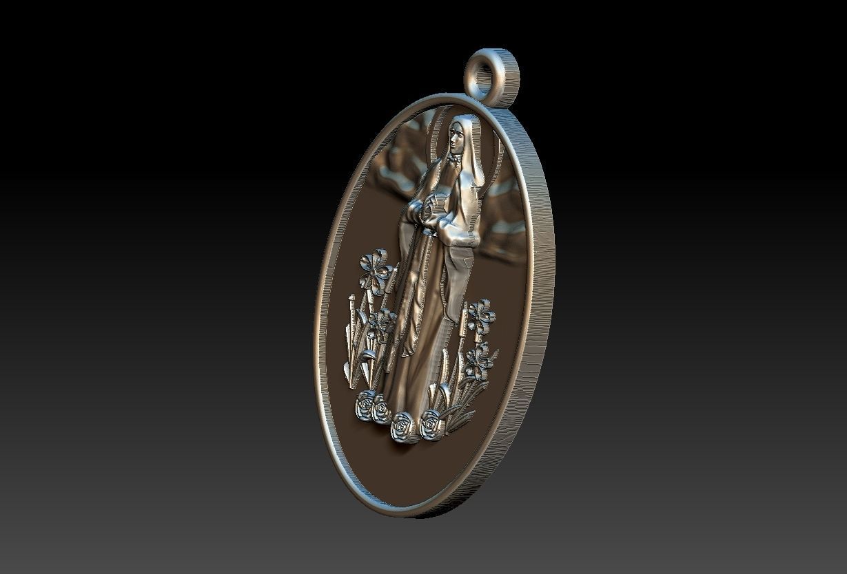 Our Lady of Lourdes - Nossa Senhora de Lourdes 3D print model_12