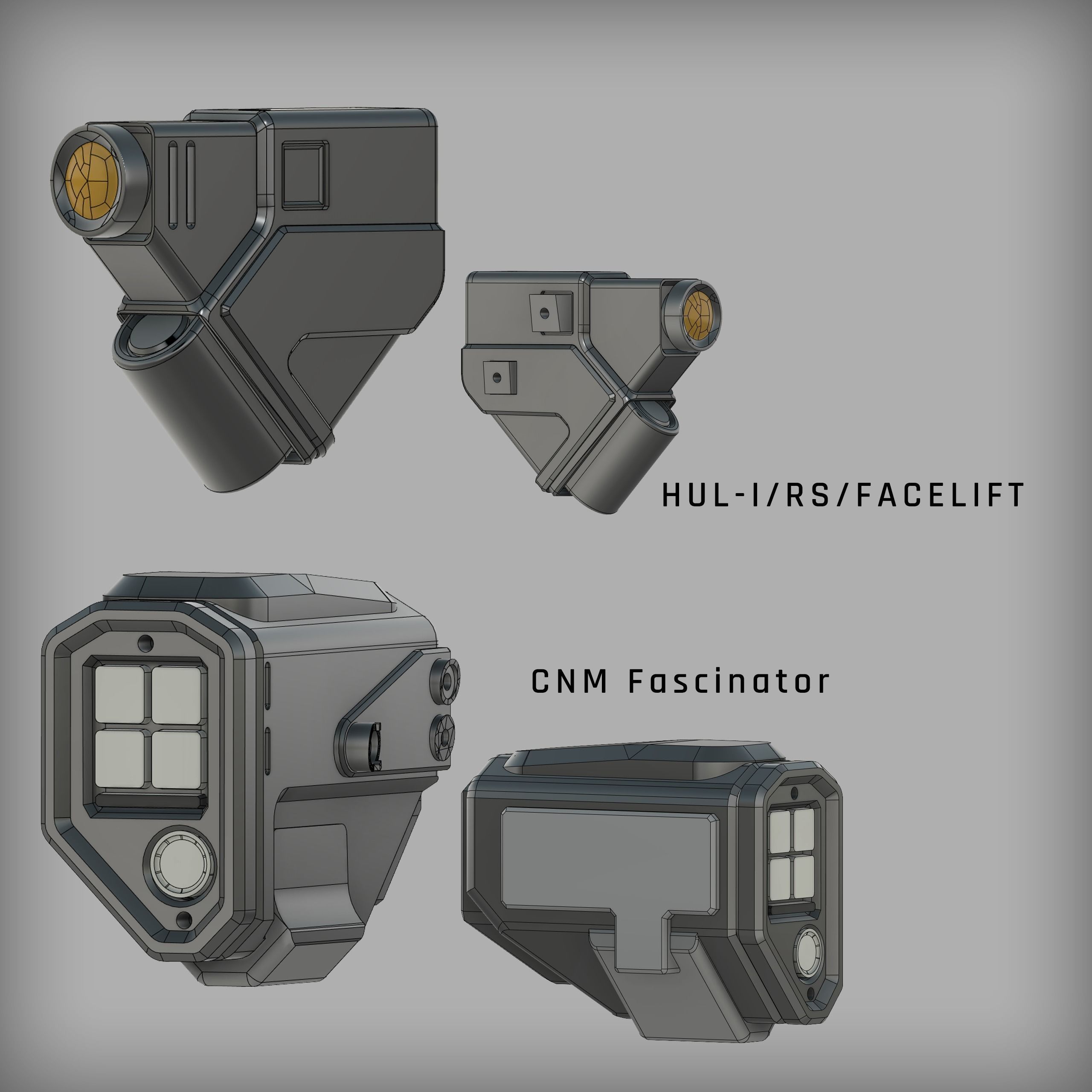 Mark VII Helmet Attachments  CNM Fascinator and HUL-1  3D print model_2