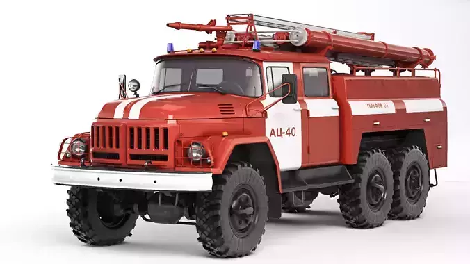 ZiL 131 AC-40 fire truck 1970 3D model