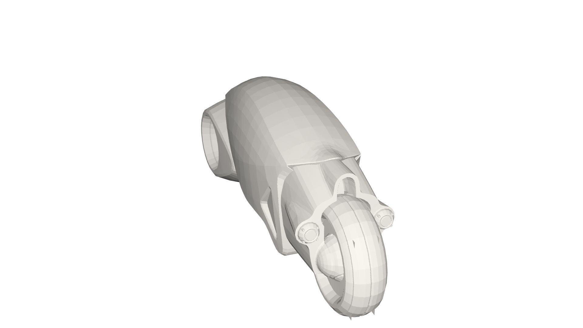 Tron Bike Low-poly 3D model_6
