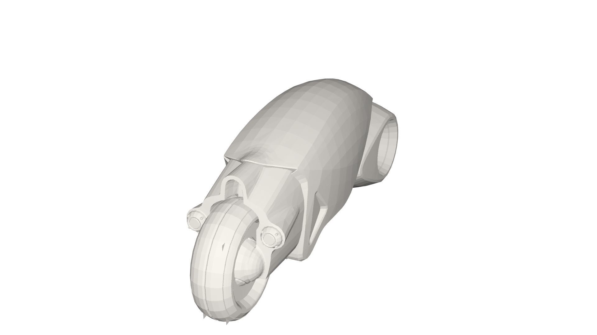 Tron Bike Low-poly 3D model_5