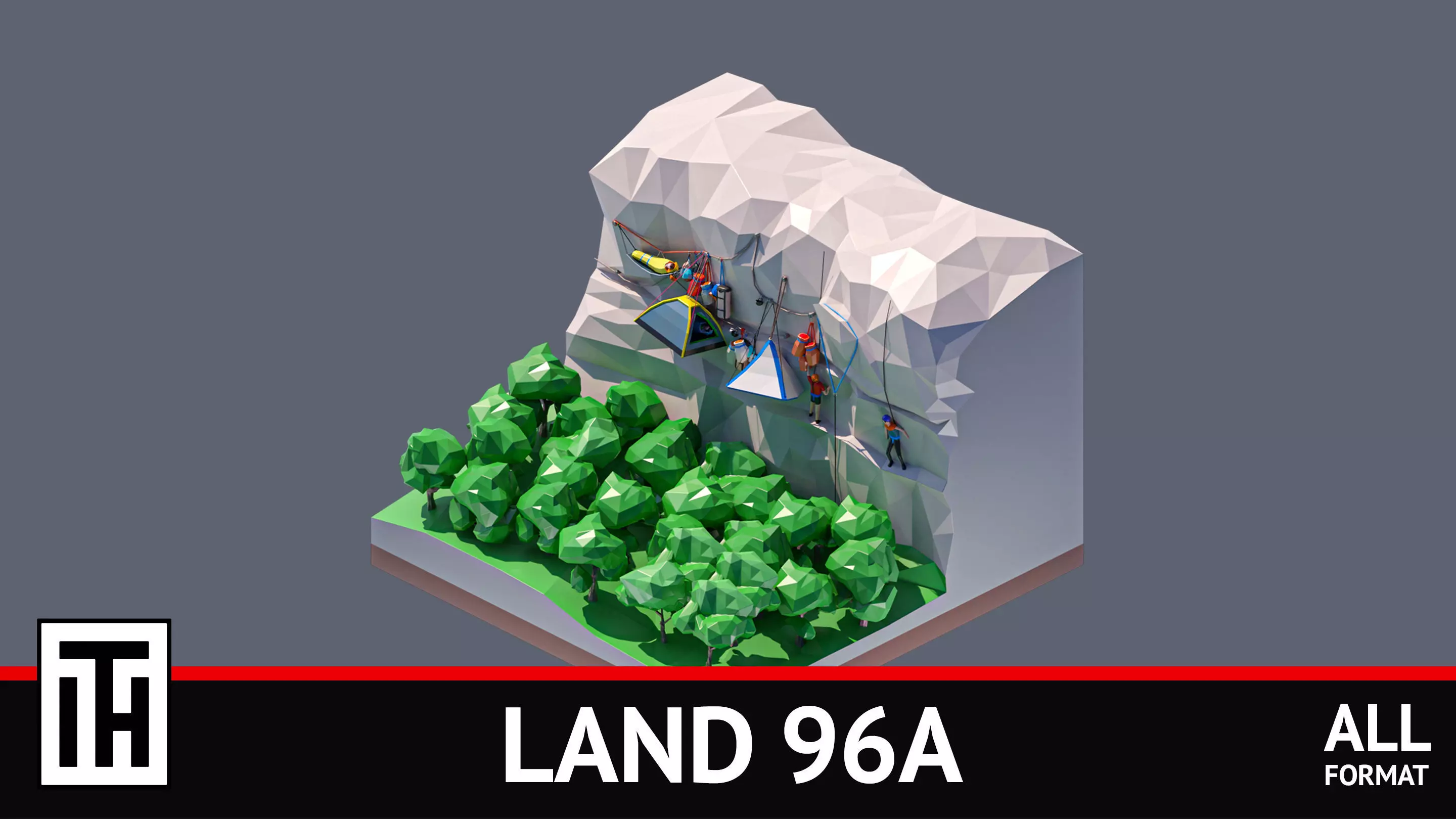 land 96A Low-poly 3D model