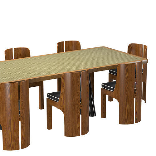 N 341 - 172  DINING CHAIR TABLE BY RUEMMLER 3D model 6