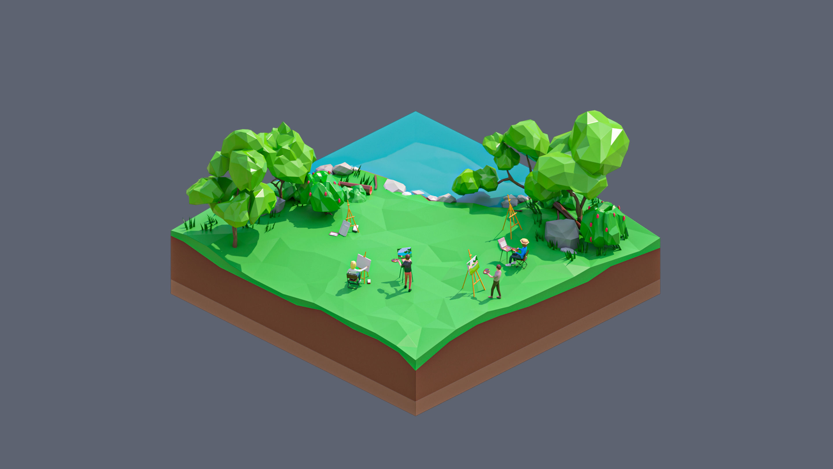 land 97A Low-poly 3D model_2