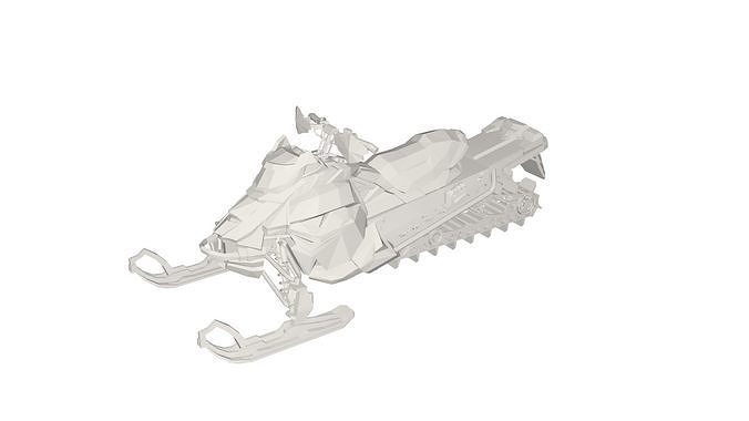 Snow scooter 3D model